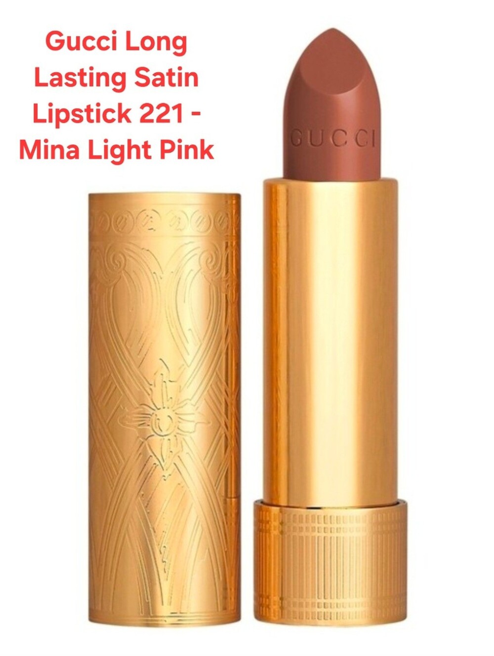 Gucci Long Lasting Satin Lipstick 221 - Mina Light Pink. BNIB